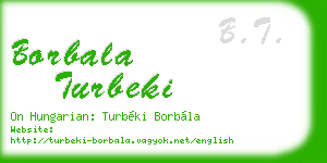 borbala turbeki business card