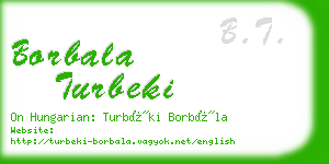 borbala turbeki business card